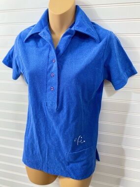 Vintage Bowling Shirt Terry Butterfly Collar Pocket 70s Sugar Camp King Louie